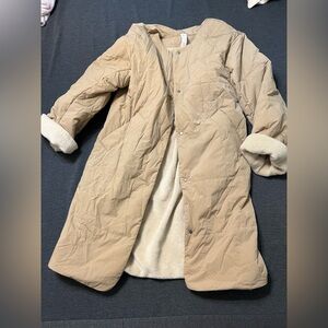 Lululemon Athletica Tan Coat with Cream Lining